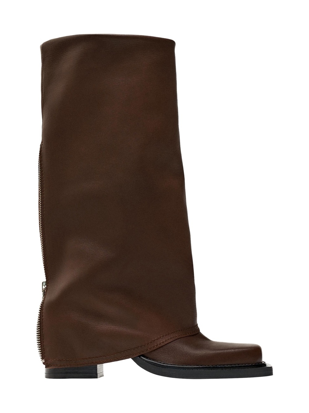 Zara Leather Gaiter Boots